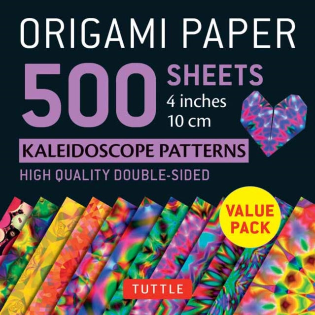 Binding: Notebooks, Journals, And Diaries
Description: This pack contains 500 high - quality origami sheets printed with 12 different colourful and attractive kaleidoscope prints.