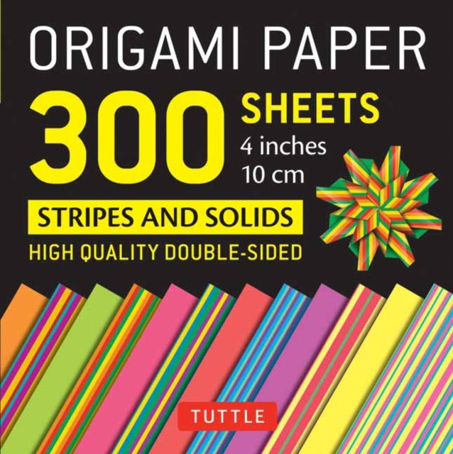 Binding: Notebooks, Journals, And Diaries
Description: This pack contains 300 high - quality origami sheets printed with 12 different bright stripe patterns. The vibrant colors of this paper were selected to enhance the creative work of modular origami artists and paper crafters.