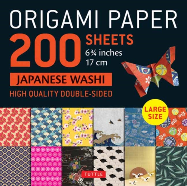 Binding: Specialty Items
Description: This paper pack contains 200 high - quality large 17cm origami sheets printed with delicate and colourful washi - inspired patterns. This origami paper pack includes:
Title: Origami Paper 200 Sheets Japanese Washi Patterns 6.