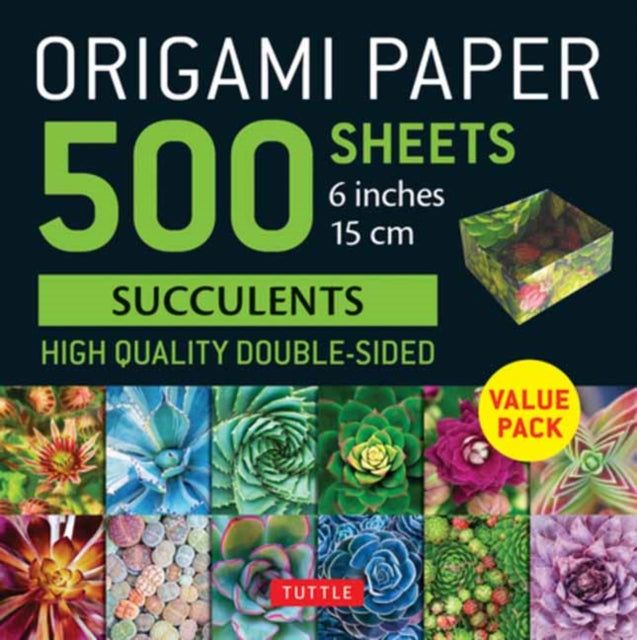Binding: Notebooks, Journals, And Diaries
Description: This paper pack contains 500 high - quality 6 - inch origami sheets printed with stunning photographs of succulents. These colorful origami papers were developed to enhance the creative work of origami artists and paper crafters.