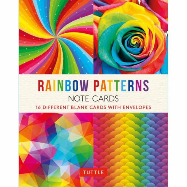 Binding: Creative Materials
Description: These fun and vibrant note cards feature 16 rainbow designs. Blank inside they will convey a heartfelt message for any occasion. This note card set includes: 16 folded blank note cards - 9.5 x 11.