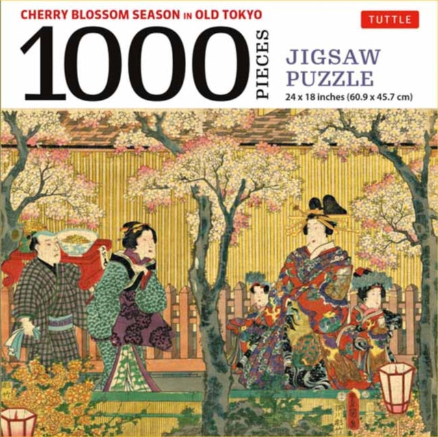 Tuttle Publishing - Cherry Blossom Season In Old Tokyo - 1000 Piece Jigsaw Puzzle Woodblock Print By Utagawa Kunisada (Finished Size 24 In X 18 In)