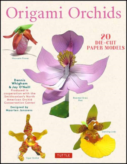 Janssens Maarten - Origami Orchids Kit 20 Beautiful Die - Cut Paper Models