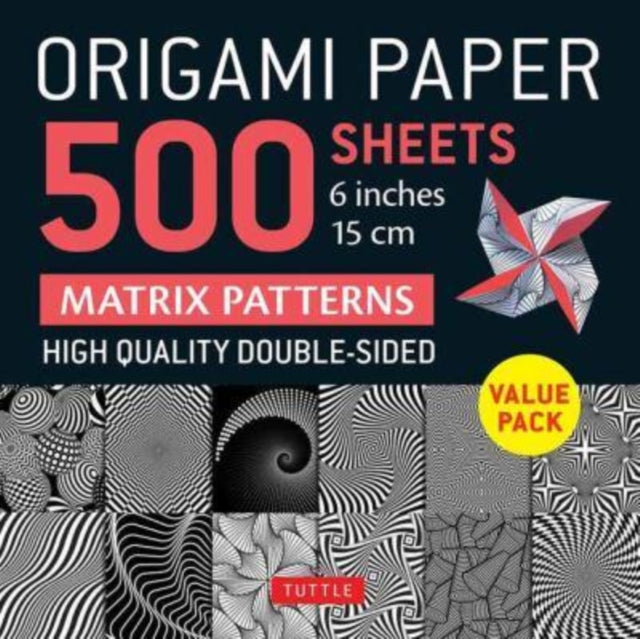 Tuttle Publishing - Origami Paper 500 Sheets Matrix Patterns 6" (15 Cm) Tuttle Origami Paper: Double - Sided Origami Sheets Printed With 12 Different Designs (Instructions For 5 Projects Included)