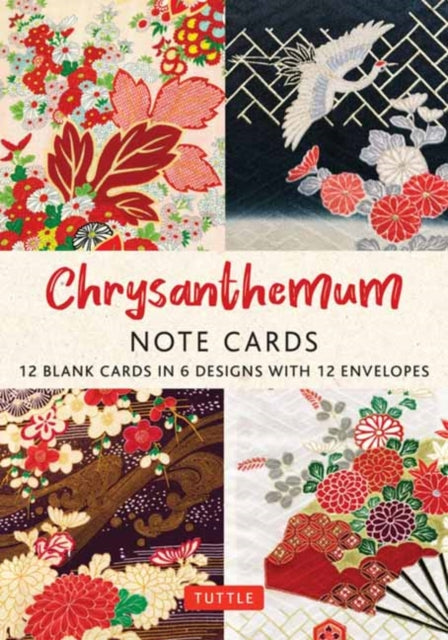 Binding: Creative Materials
Description: This beautiful stationery set includes traditional Japanese designs that feature the beloved chrysanthemum a symbolic flower frequently seen in Japanese art. Blank inside for your own message these cards are perfect to convey a heartfelt message for any occasion.
