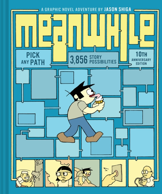 Binding: Hardcover
Description: Follow the tabs to create your own story in award - winning author/illustrator Jason Shiga's groundbreaking bestselling choose your own adventure graphic novel Meanwhile: Pick Any Path. 3,856 Story Possibilities.