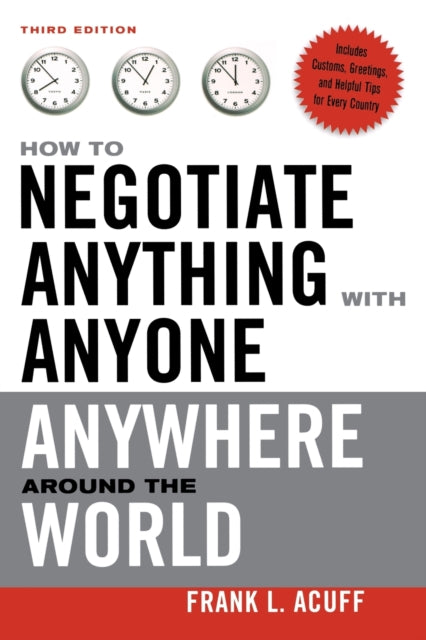 Binding: Paperback
Description: Organized in an easy - to - access quick - reference format this bestselling guide is a passport to worldwide negotiation skills - - - and greater business success.
Title: How To Negotiate Anything With Anyone Anywhere Around The World
Author(s): Acuff Frank L.