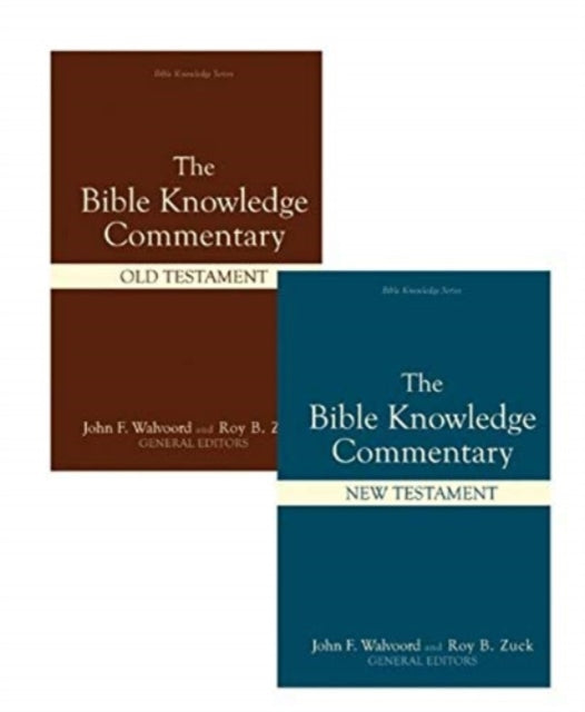 Binding: Hardcover
Description: Select Guide Rating
Title: Bible Knowledge Commentary
Author(s): Walvoord John F
Publisher: David C Cook Publishing Company
Barcode: 9780896938007
Pages: 2552 Pages
Publication Date: 1/29/2002
Category: Biblical Commentaries