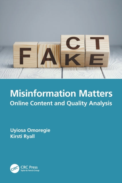 Binding: Paperback
Description: What is "misinformation"? Why does it matter? How does it spread on the internet especially on social media platforms? What can we do to counteract the worst of its effects? Can we counteract its effects now that it is ubiquitous? These are the questions we answer in this book.