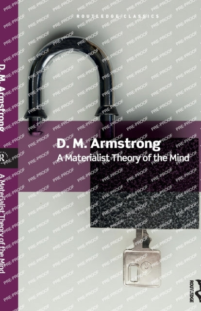 Binding: Paperback
Description: D. M. Armstrong's A Materialist Theory of the Mind is widely known as one of the most important defences of the view that mental states are nothing but physical states of the brain.