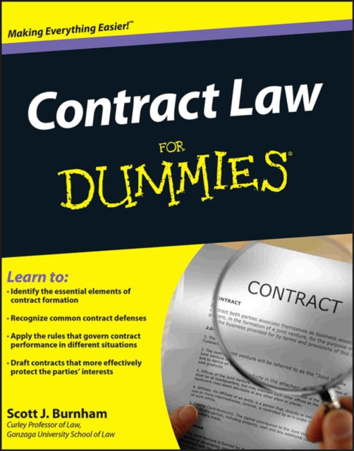 Binding: Paperback
Description: Take the mumbo jumbo out of contract law and ace your contracts course Contract law deals with the promises and agreements that law will enforce.