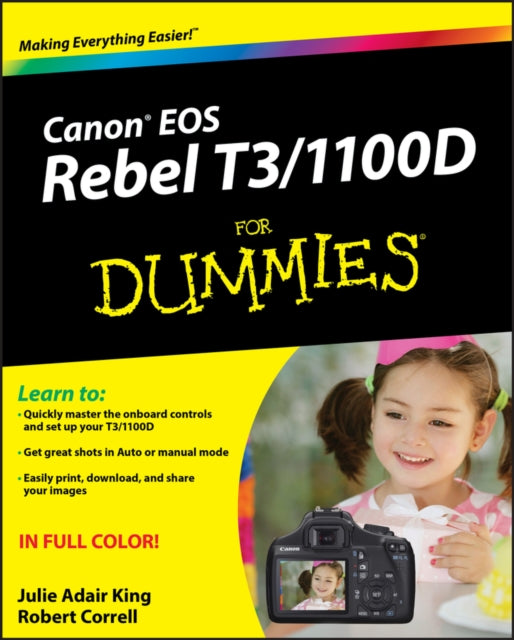 Binding: Paperback
Description: The perfect guide to get you up and running with your new Canon d SLR camera The Canon EOS Rebel T 3/1100 D is a popular d SLR camera for those moving up from point - and - shoot for the first time.