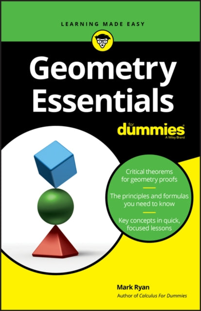 Binding: Paperback
Description: Geometry Essentials For Dummies (9781119590446) was previously published as Geometry Essentials For Dummies (9781118068755). While this version features a new Dummies cover and design the content is the same as the prior release and should not be considered a new or updated product.