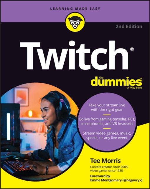 Binding: Paperback
Description: Find your own streaming success with Dummies Twitch For Dummies will get you up to date with Twitch the breakthrough streaming platform where you can set up a channel increase your viewership and find your people.