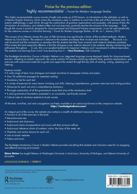Binding: Paperback
Description: The Routledge Introductory Course in Modern Hebrew is an integrated language course designed ideally for classroom based learners.