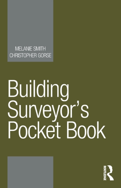 Binding: Paperback
Description: This handy book brings together a wealth of useful information that building surveyors need on - site or in the office. It provides clear guidance and fundamental principles in key practice areas such as building pathology building performance and building forensics.