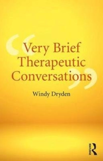 Binding: Paperback
Description: In Very Brief Therapeutic Conversations Windy Dryden demonstrates the therapeutic value of very brief interventions in counselling psychotherapy and coaching using a wide range of techniques and skills to bring this novel approach to life.