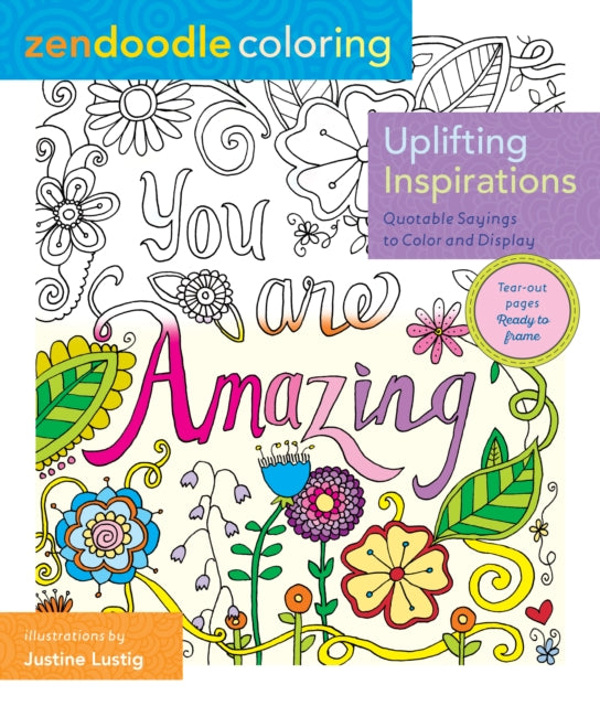 Binding: Paperback
Description: Brighten your day and your walls with these positive phrases like " Make today great" and " Shine on!" This New York Times bestselling zentangle - inspired coloring book for adults is the perfect retreat from the intensity of a stressful day.