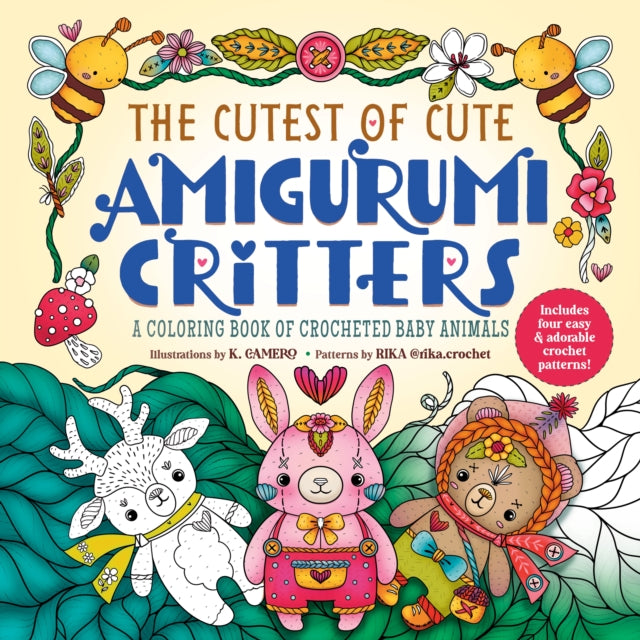 Binding: Paperback
Description: Bring adorable animals to life through coloring and crochet! Discover another level of cuteness as you explore the world of amigurumi! This Japanese art of crocheting tiny lovable creatures is a warm hug for the imagination.