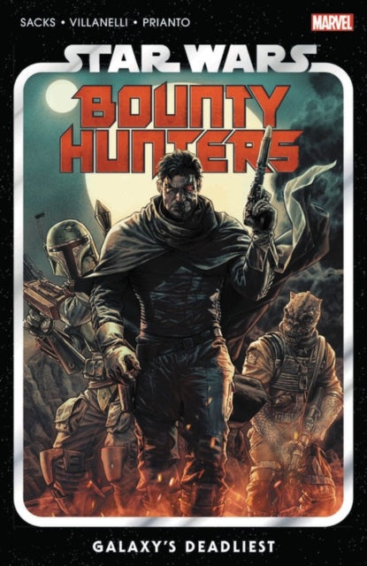 Binding: Paperback
Description: Never betray a bounty hunter - especially if it's Boba Fett! Years ago Valance and Bossk joined Fett on a mission that went sideways in a bad way thanks to a violent betrayal by Valance's mentor Nakano Lash! The trio barely escaped with their lives.