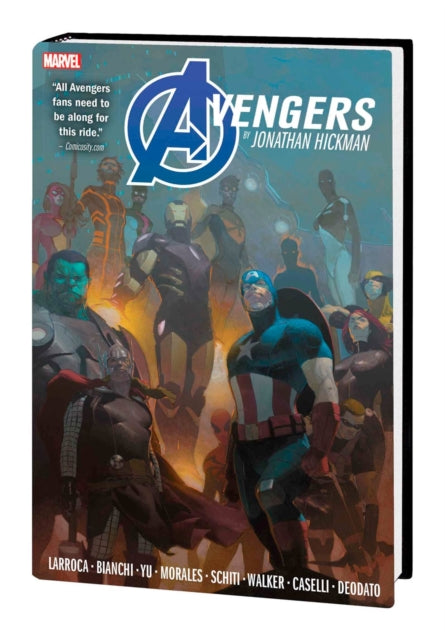 Binding: Hardcover
Description: Jonathan Hickman's epic Avengers run builds to the end of all things! A runaway planet is on a collision course with Earth. A. I. M. brings a corrupt version of the Avengers into the Marvel Universe.