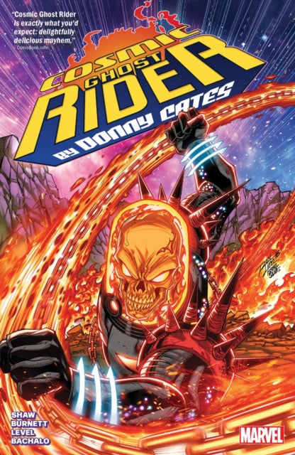Binding: Paperback
Description: Thanos newest enforcer is Marvel's most outrageous breakout character! Millennia ago he was Frank Castle the Punisher. A deal with the devil made him the Ghost Rider. An alliance with Galactus made him cosmic.