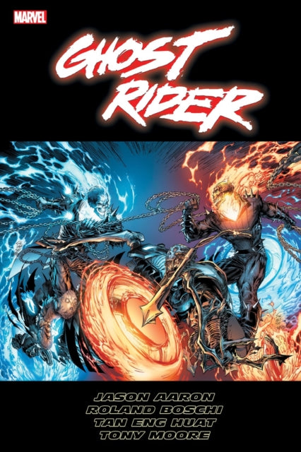 Binding: Hardcover
Title: Ghost Rider By Jason Aaron Omnibus (New Printing)
Author(s): Aaron Jason, Tan Eng Huat
Publisher: Marvel Comics
Barcode: 9781302957599
Pages: 536 Pages, 536 Illustrations, Unspecified
Publication Date: 4/2/2024
Category: Graphic Novels: Superheroes & Super-Villains