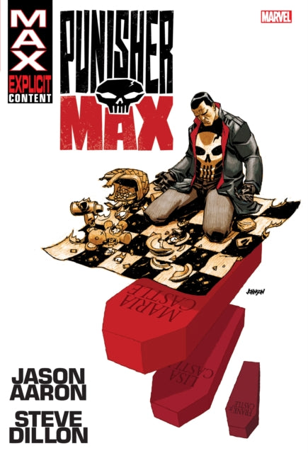 Binding: Hardcover
Description: Superstar Creators Jason Aaron and Steve Dillon's grisly uncensored Punisher run is collected in one oversized volume! The Mob has set a trap for Frank Castle turning low - level enforcer Wilson Fisk into a fictional Kingpin of Crime for Frank to target.