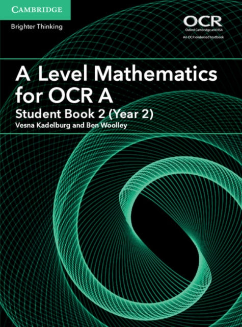Binding: Paperback
Description: New 2017 Cambridge A Level Maths and Further Maths resources help students with learning and revision. Written for the OCR A Level Mathematics specification for first teaching from 2017, this print Student Book covers the content for the second year of A Level.