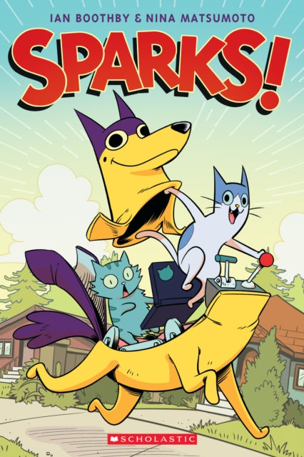 Binding: Paperback
Description: Sparks is a hero and man's best friend but nobody suspects he's two cats! This Super Dog is the Cat's Meow! August is a brilliant inventor who is afraid of the outside. Charlie is a crack pilot who isn't afraid of anything. Together these pals save lives every day.