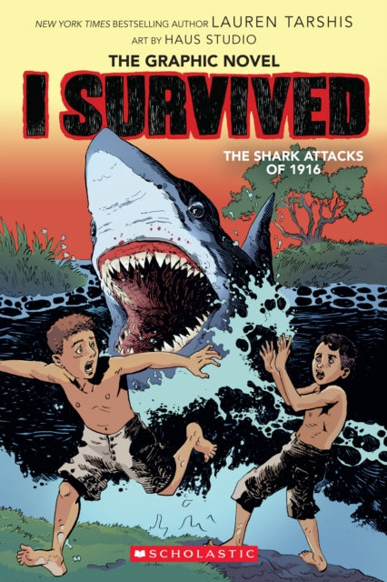 Binding: Hardcover
Description: A thrilling graphic novel adaptation of Lauren Tarshis's bestselling I Survived the Shark Attacks of 1916, with text adapted by Georgia Ball and art by Haus Studio! Chet Roscow is finally feeling at home in his uncle's little New Jersey town.