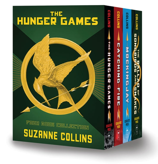 Binding: Hardcover
Description: This beautiful hardcover box set includes all three books in Suzanne Collins's internationally bestselling Hunger Games trilogy together with The Ballad of Songbirds and Snakes.