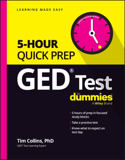 Binding: Paperback
Description: Get familiar with the GED Test in just 5 hours of study time GED Test 5 - Hour Quick Prep For Dummies is for those who want a fast test prep option that will help calm test - day jitters.