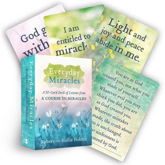 Binding: Toys & Hobbies
Title: Everyday Miracles A 50 - Card Deck Of Lessons From A Course In Miracles
Author(s): Holden Hollie (Photographer)
Publisher: Hay House Inc
Barcode: 9781401956226
Pages: 8 Pages
Publication Date: 7/2/2019
Category: Fortune-Telling & Divination
