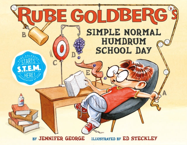 Binding: Hardcover
Description: From author Jennifer George and Reuben Award - winning illustrator Ed Steckley Rube Goldberg's Simple Normal Humdrum School Day is a picture book adventure following a day in the life of the famed inventor.