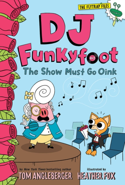 Binding: Paperback
Description: DJ Funkyfoot: The Show Must Go Oink is t he latest wacky adventure of a Chihuahua who just wants to buttle a spin - off chapter book series in the world of the Flytrap Files from New York Times bestselling author Tom Angleberger and illustrator Heather Fox.