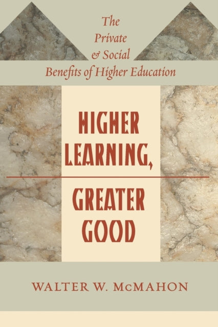 Binding: Paperback
Description: He offers policy options that can enable state and federal governments to increase investment in higher education.
Title: Higher Learning Greater Good The Private And Social Benefits Of Higher Education
Author(s): Mcmahon Walter W.