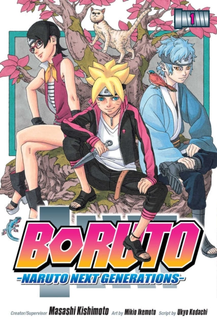 Binding: Paperback
Description: The ninja adventures continue with Naruto's son Boruto! Naruto was a young shinobi with an incorrigible knack for mischief. He achieved his dream to become the greatest ninja in his village and now his face sits atop the Hokage monument.