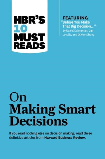Binding: Paperback
Description: Learn why bad decisions happen to good managers and how to make better ones. If you read nothing else on decision making read these 10 articles.