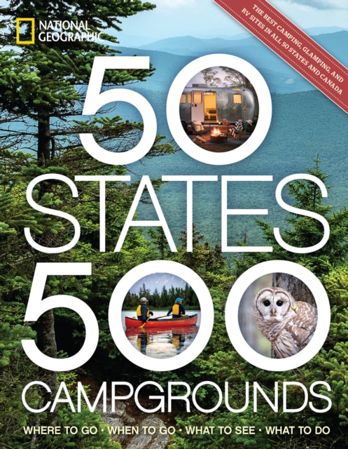 Binding: Paperback
Description: This beautifully illustrated guide from National Geographic reveals 500 of the best tent cabin glamping and RV campgrounds including opening dates booking information activity recommendations and more in all 50 states and Canada.