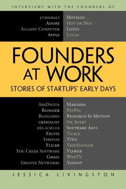 Binding: Paperback
Description: Now available in paperback with a new preface and interview with Jessica Livingston about Y Combinator! Founders at Work: Stories of Startups Early Days is a collection of interviews with founders of famous technology companies about what happened in the very earliest days.