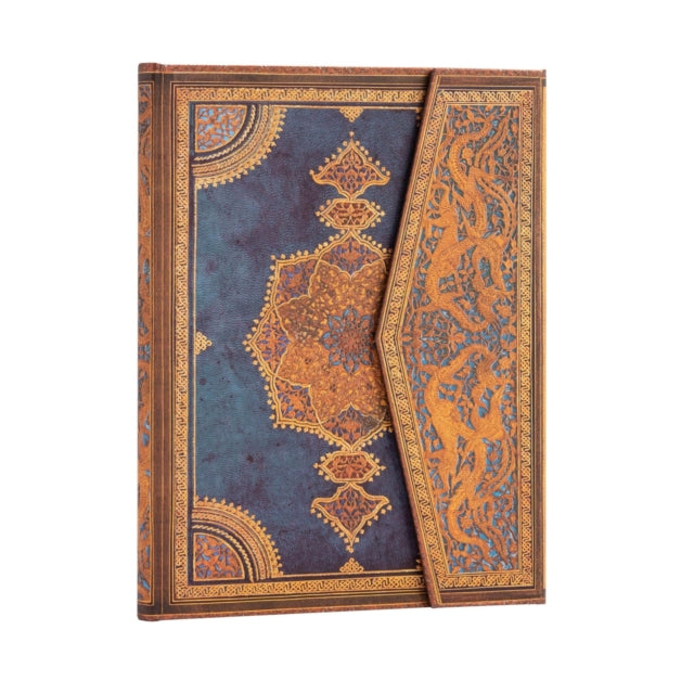 Binding: Hardcover
Description: Our Safavid Indigo design reproduces a leather filigree pattern incorporating handtooled motifs retaining the elegance and style of the Islamic Golden Age even in our modern context.