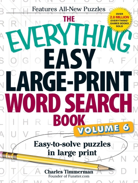 Binding: Paperback
Description: Supersized word search fun! Everything is bigger in The Everything Easy Large - Print Word Search Book Volume 6 - - the letters the clues the grids - - and especially the fun! Each of these brand - new puzzles helps you improve vocabulary memory and problem - solving skills.