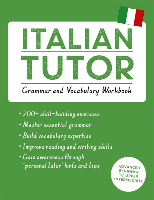 Binding: Paperback
Description: Master Italian grammar and broaden your vocabulary with your very own Italian Tutor. This contemporary interactive workbook features 200 activities across a range of grammar and vocabulary points with clear goals concise explanations and real - world tasks.