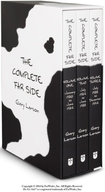 Binding: Paperback
Description: The Far Side is back in this much - anticipated three - volume slipcased paperback edition of The Complete Far Side! Every one of these cartoons is just something that drifted into my head when I was alone with my thoughts. And for better or worse I jotted them down.