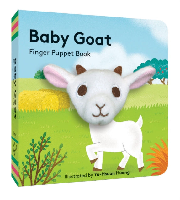 Binding: Children's Books
Description: Bursting with color and charm this finger puppet book lets babies and inquisitive toddlers touch feel and explore their growing world. Newborns will love snuggling up with Baby Goat! Baby Goat plays climbs meets new friends and drifts off to bedtime with her loving family.