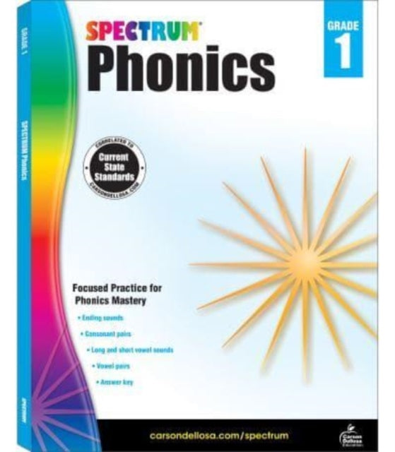 Binding: Paperback
Title: Spectrum Phonics Grade 1
Author(s): Spectrum
Publisher: Carson Dellosa
Barcode: 9781483811826
Publication Date: 8/15/2014