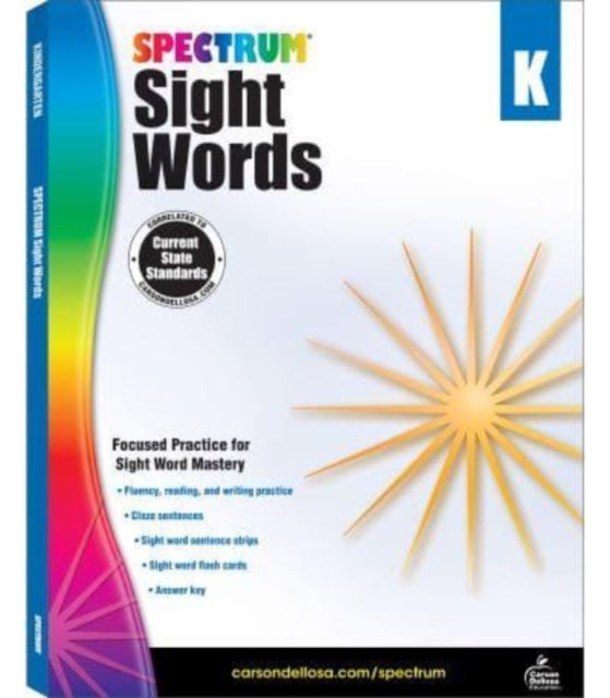 Binding: Paperback
Description: Select Guide Rating
Title: Spectrum Sight Words Grade K
Author(s): Spectrum
Publisher: Carson Dellosa
Barcode: 9781483811888
Publication Date: 8/15/2014