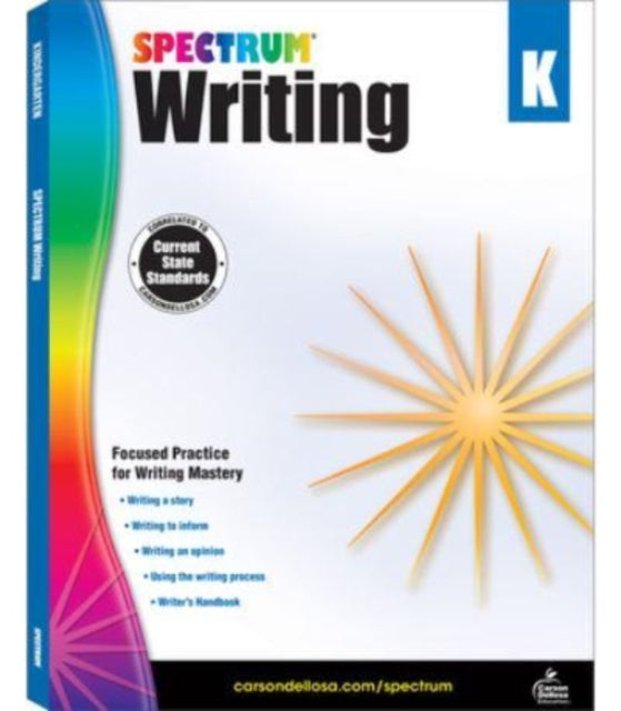 Binding: Paperback
Description: Select Guide Rating
Title: Spectrum Writing Grade K
Author(s): Spectrum
Publisher: Carson Dellosa
Barcode: 9781483811956
Publication Date: 8/15/2014