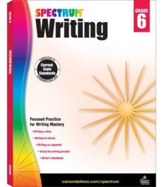 Binding: Paperback
Description: Select Guide Rating
Title: Spectrum Writing Grade 6
Author(s): Spectrum
Publisher: Carson Dellosa
Barcode: 9781483812014
Publication Date: 8/15/2014